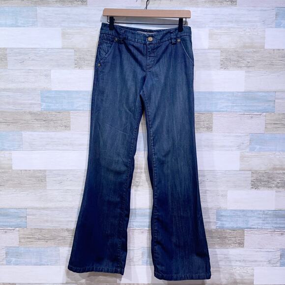 Level 99 Blue Flare Jeans - Picture 1 of 9